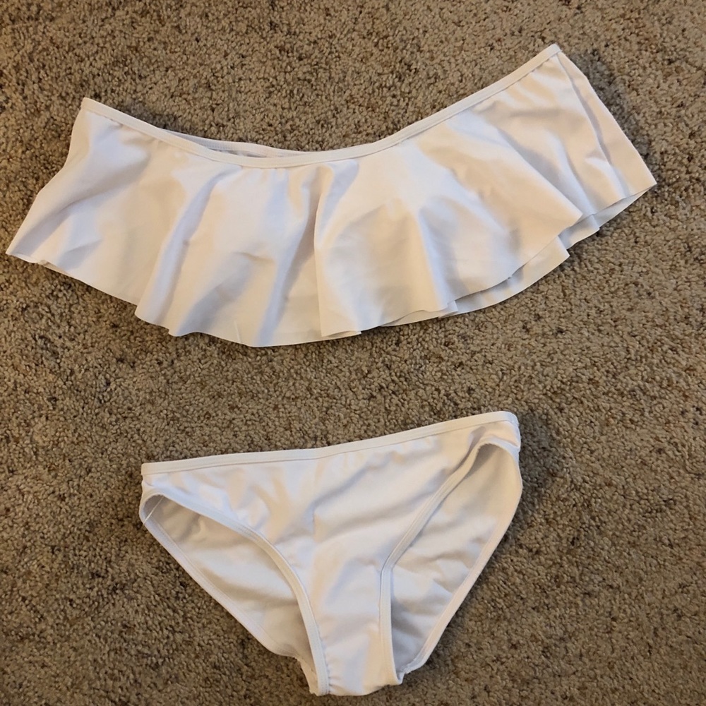 White Off the shoulder bathing suit